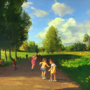 小朋友假日里去郊游