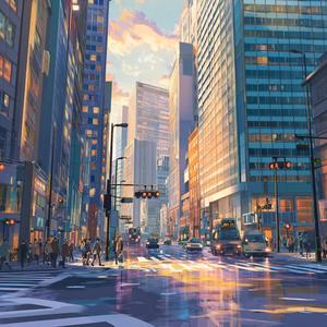 反射するガラスの夜