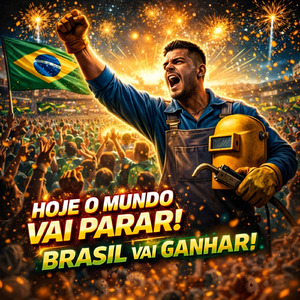Hoje o mundo vai parar! Brasil vai ganhar!