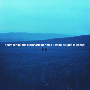 ahora tengo que extrañarte por más tiempo del que te conocí