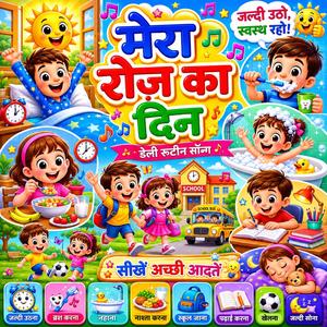 मेरा रोज़ का दिन | Daily Routine Song for Kids | अच्छी आदतें सीखो | Hindi Kids Learning Song