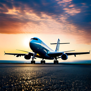 The takeoff of a jet plane