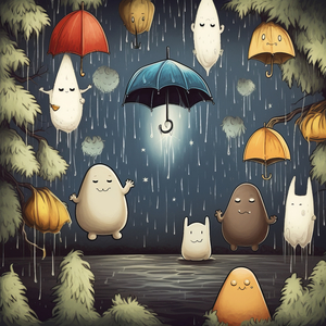 Rainy Night's Starry Poetry