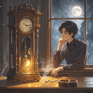 旧座钟与未眠人