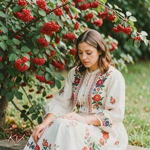 У лузі зів'яла калина