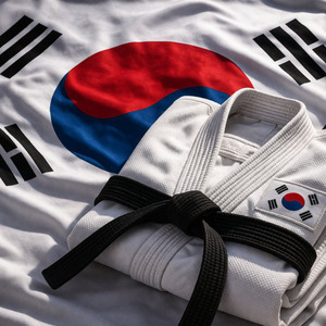 태극기를 가슴에 달고