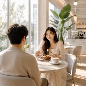 찐빵 한 입
