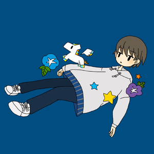 朝顔が咲いたから