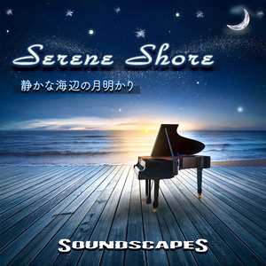 静かな海辺の月明かり