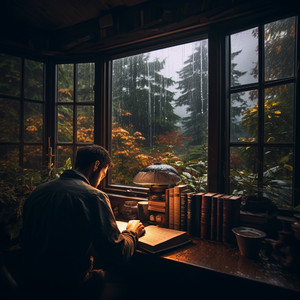 Estudio Consciente Con Gotas De Lluvia