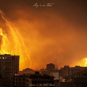 sky's on fire (bombs on Gaza)