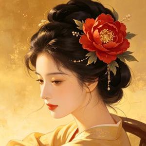 云鬓簪花