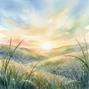 朝露のきらめき