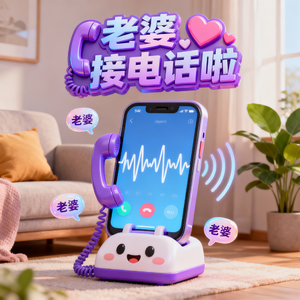 老婆接电话啦