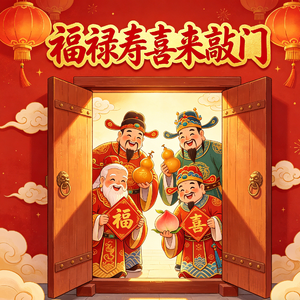福禄寿喜来敲门
