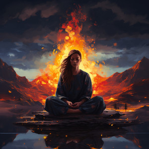 Armonía De Meditación De Luz De Fuego