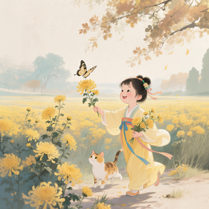 悠悠采菊南山下