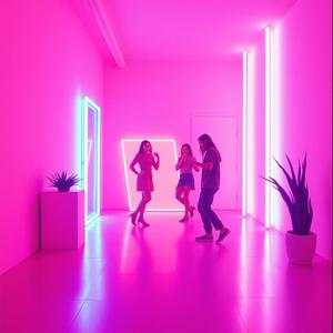 Silver Shadows Over Neon Lakes