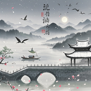 归舟渡月