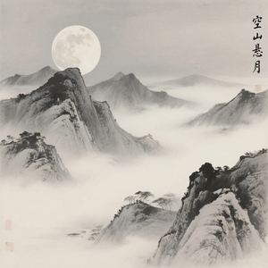 空山悬月