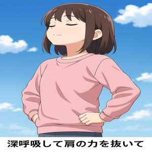 深呼吸して肩の力を抜いて