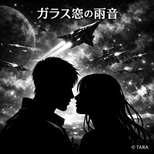ガラス窓の雨音