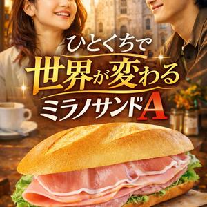 ひとくちで世界が変わるミラノサンドA