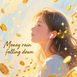 Money rain falling down