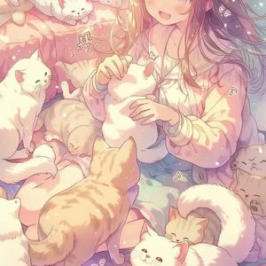 猫吸い少女 by Mikisun