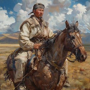 草原上的雄鹰 图瓦男人