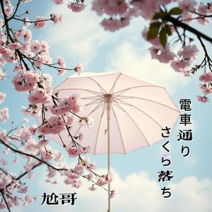 好像是完全另一首歌的~电车开过路口的安全栏放了下来樱花飘落对面有个撑粉色伞的妹纸樱花瓣落在了伞上面车