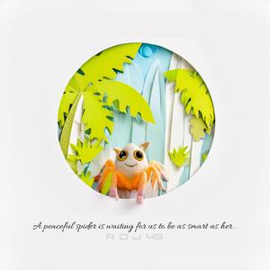 A peaceful spider is waiting for us to be as smart as her...