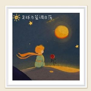 足球与蓝调日落