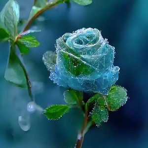 蓝色玫瑰的心碎