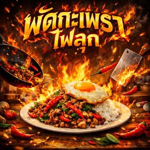 ผัดกระเพราไฟลุก