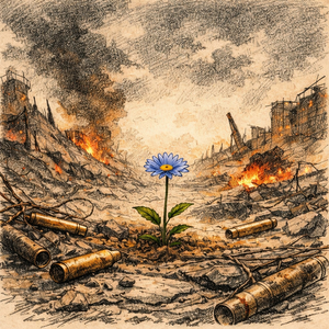 Blume Auf Dem Kriegsgebiet