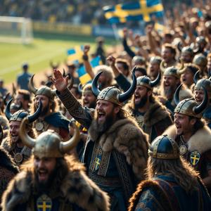 Blågult i sommarnatt