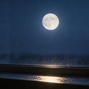 背靠着月亮的窗