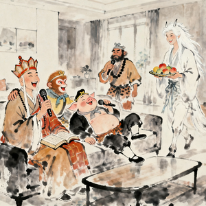 齐天·闹海（AI众生绘）