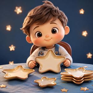 un plato de estrella