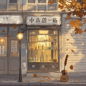 玻璃柜的晚风