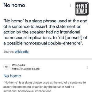 No homo