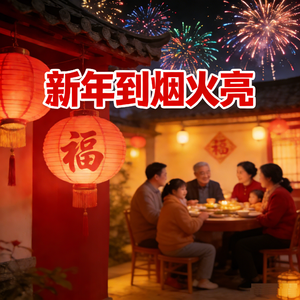 新年到烟火亮
