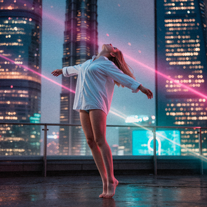 В рубашке на голое тело