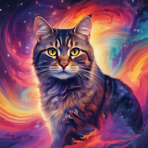 Cosmic Cat (A Purring Prophet) by @evil_ded
