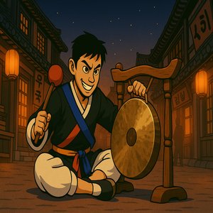 마이크 대신 징 들었다