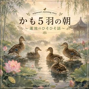 かも5羽の朝 〜蓮池のひそひそ話〜