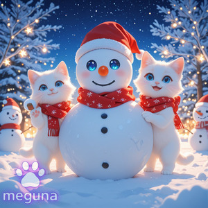 こねこの雪だるま大作戦！