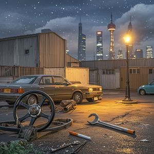 泉州二手车市场的南方夜空