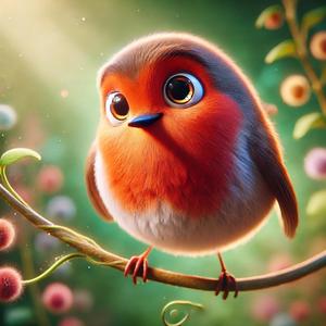 The European Robin or robin redbreast (Erithacus rubecula) Song for Kids | Nursery Rhymes [Educational]